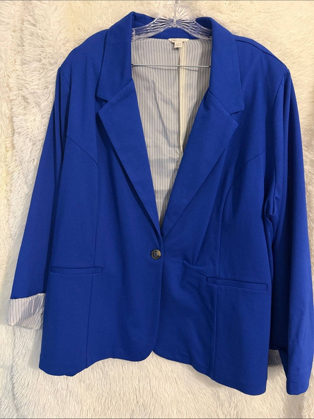 Cato Women's Single-Button Blazer in Bright Blue